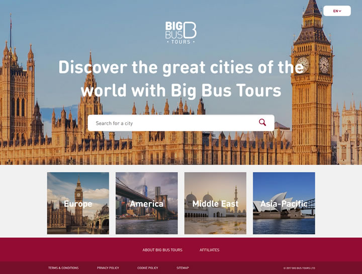 世界上最大的巴士旅游观光公司：Big Bus Tours