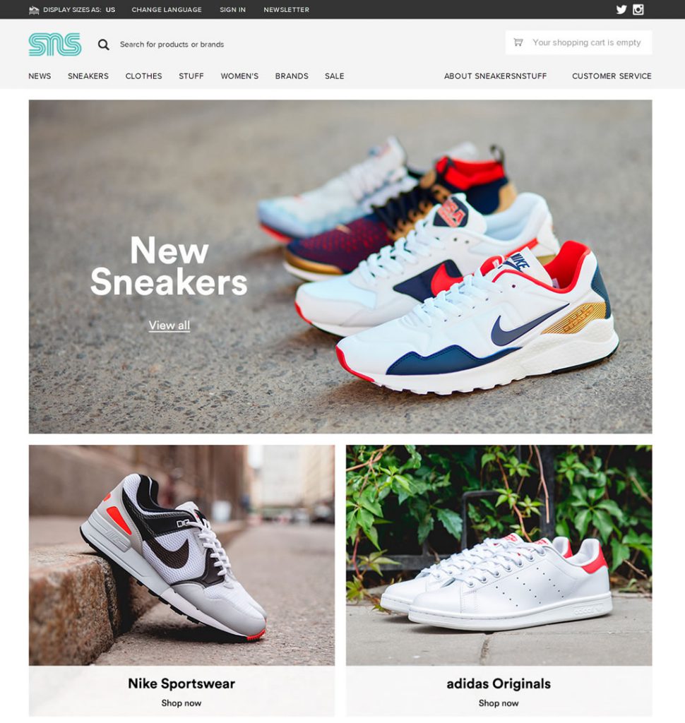 瑞典最好的运动鞋专卖店：Sneakersnstuff