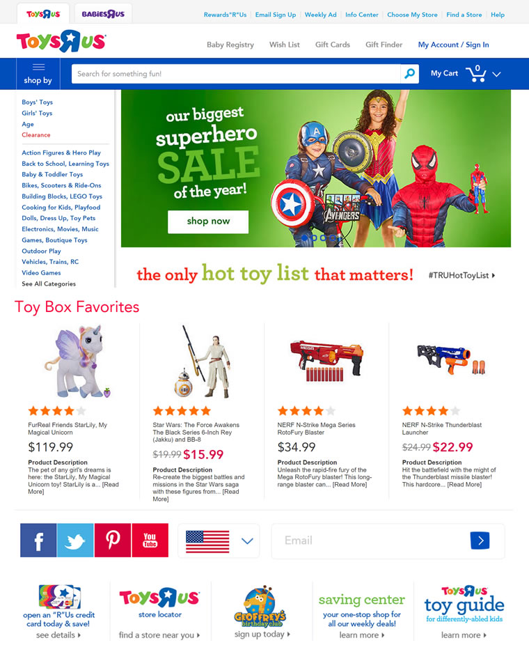 玩具反斗城美国官网：Toys&quot;R&quot;Us