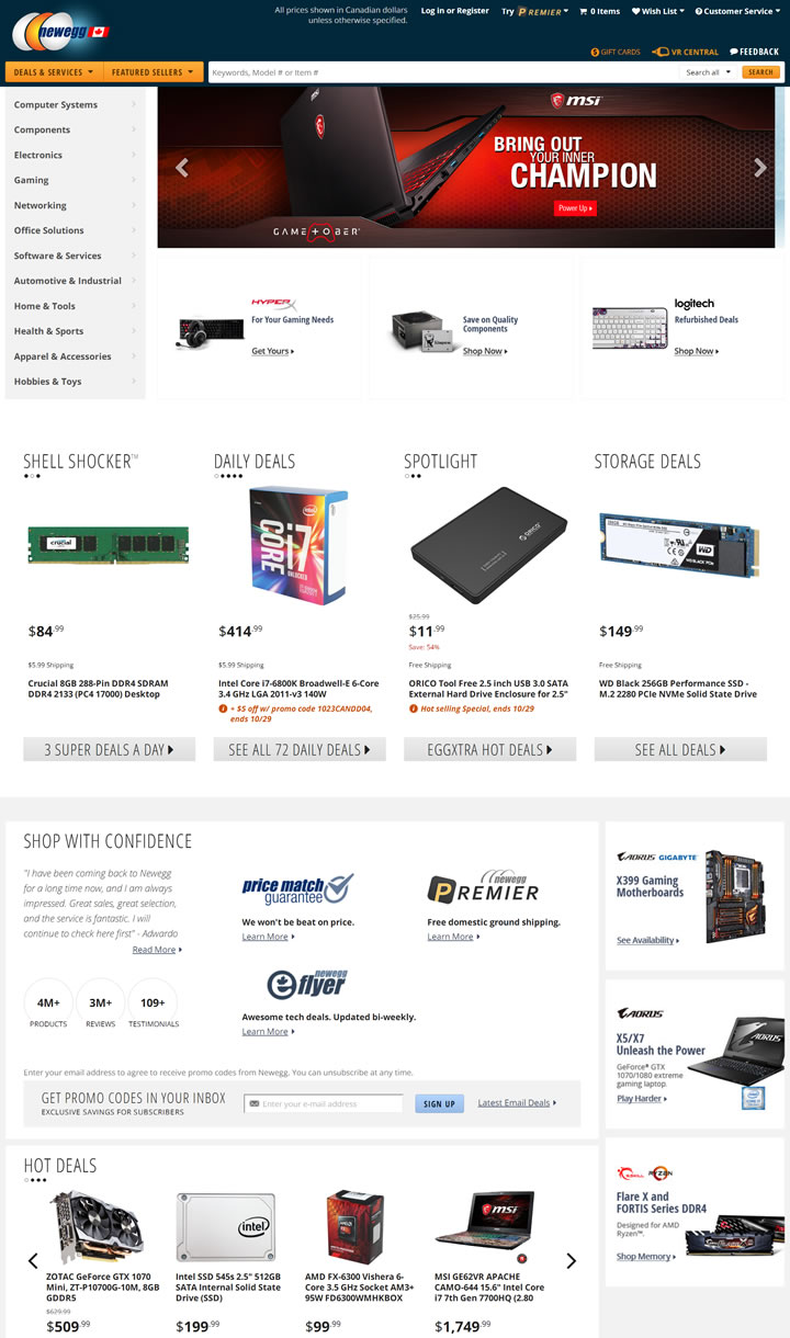 新蛋加拿大：Newegg.ca