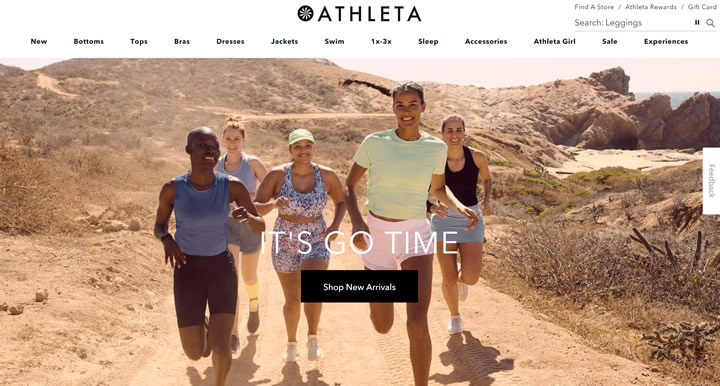 Athleta加拿大：选购女子瑜伽服、技术运动服和运动休闲服