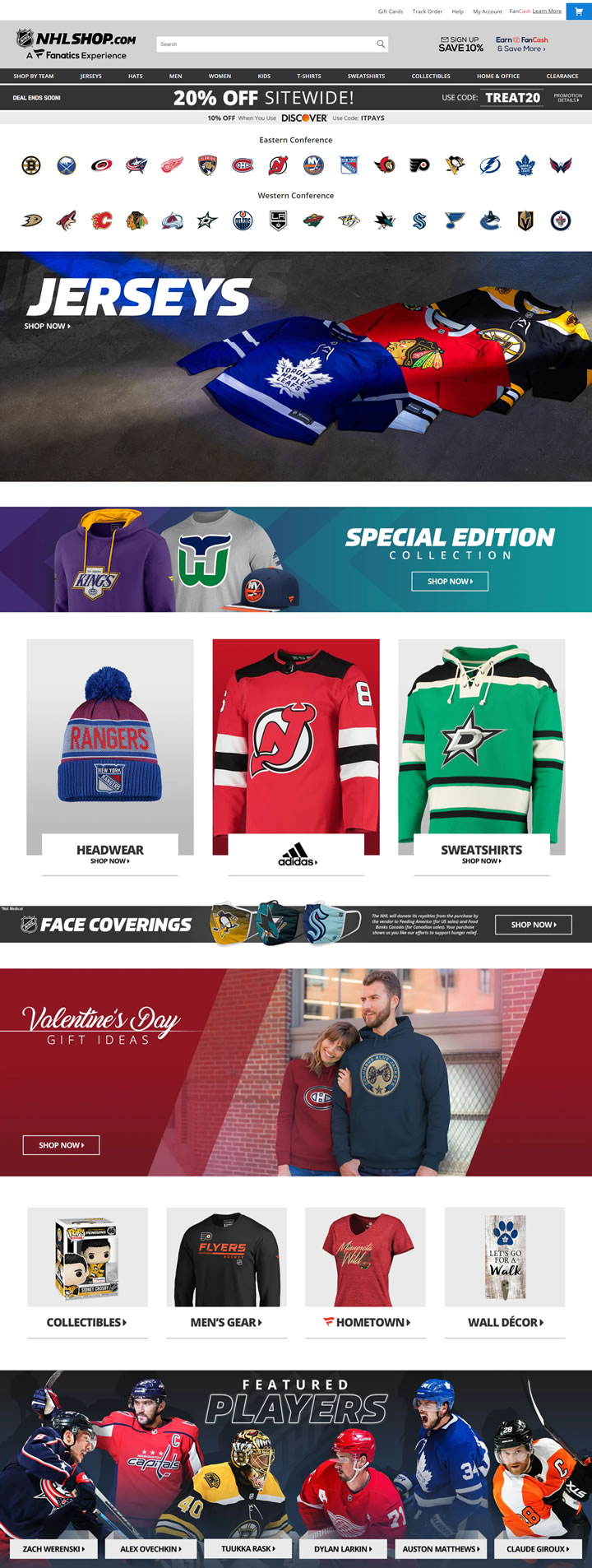 NHL官方在线商店：Shop.NHL.com