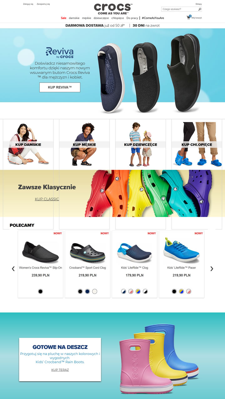 Crocs波兰官方商店：女鞋、男鞋、童鞋、洞洞鞋