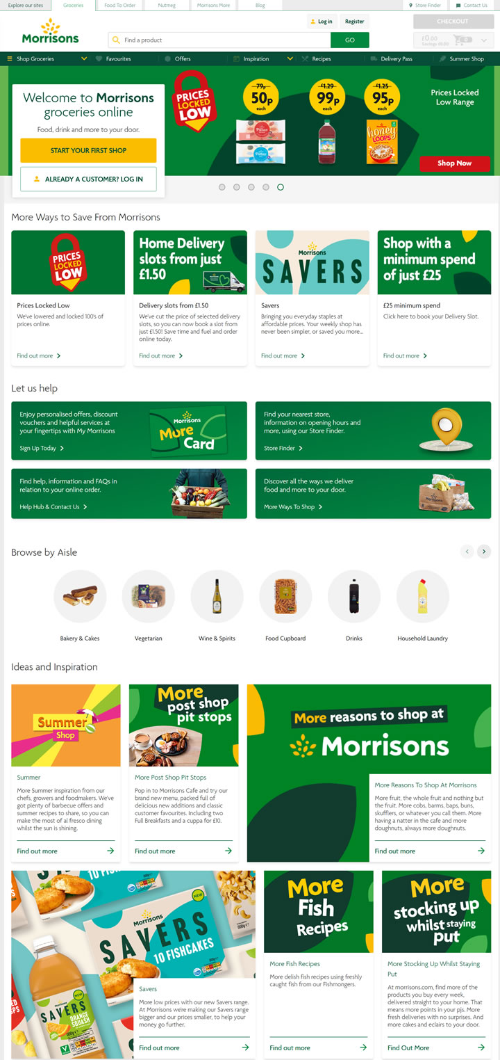 英国莫里森杂货店：Morrisons Grocery（食物、饮料等送到您家门口）