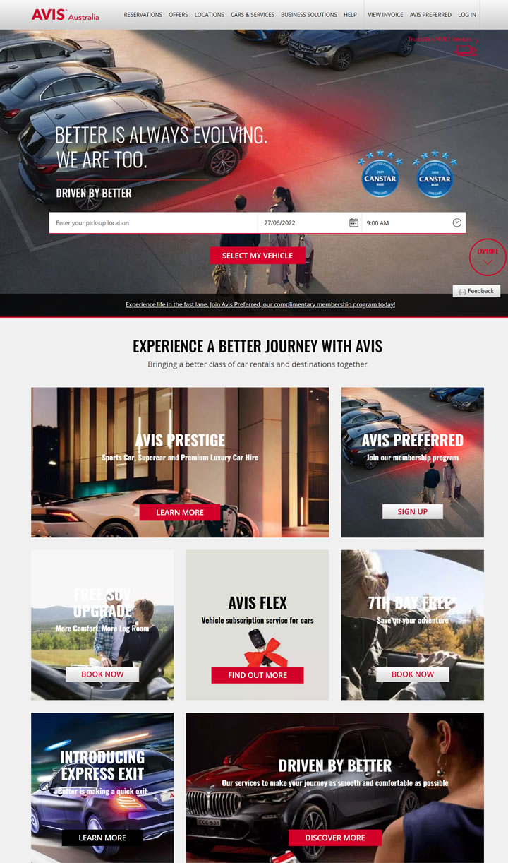 Avis澳大利亚：领先的汽车租赁供应商