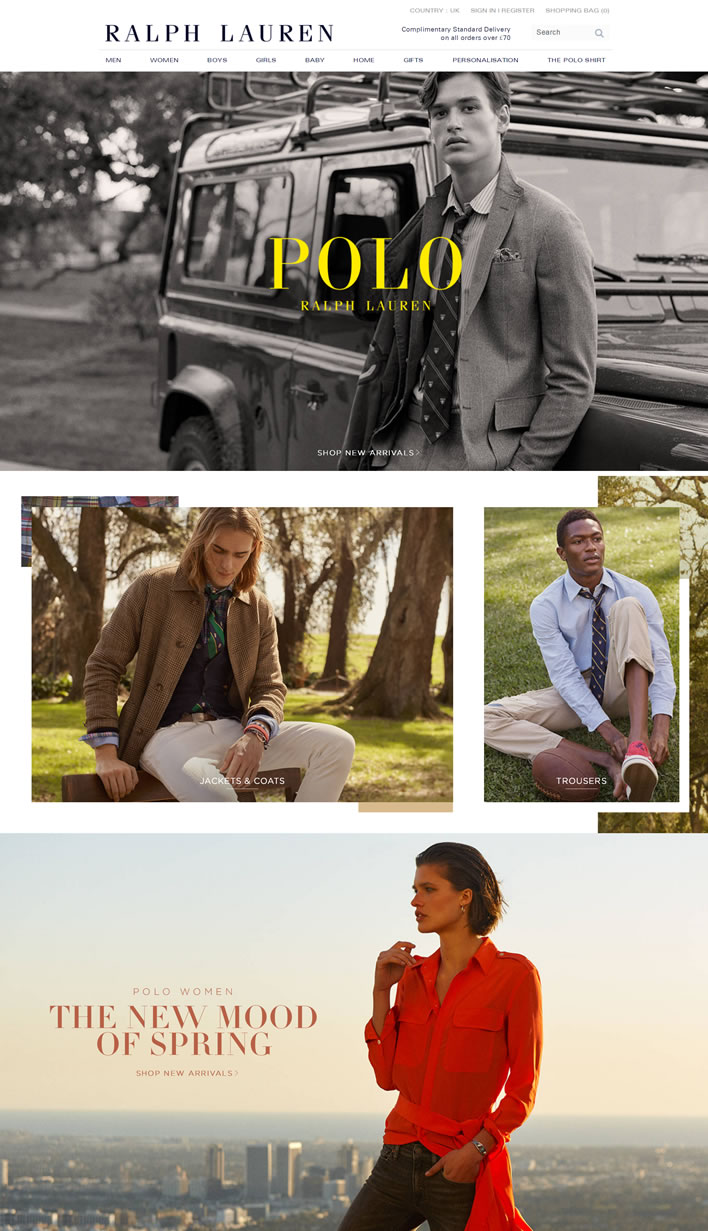 Ralph Lauren英国官方网站：Ralph Lauren UK