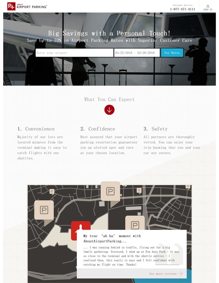 美国机场停车位预订：About Airport Parking