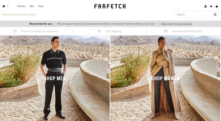 Farfetch澳大利亚官网：Farfetch Australia