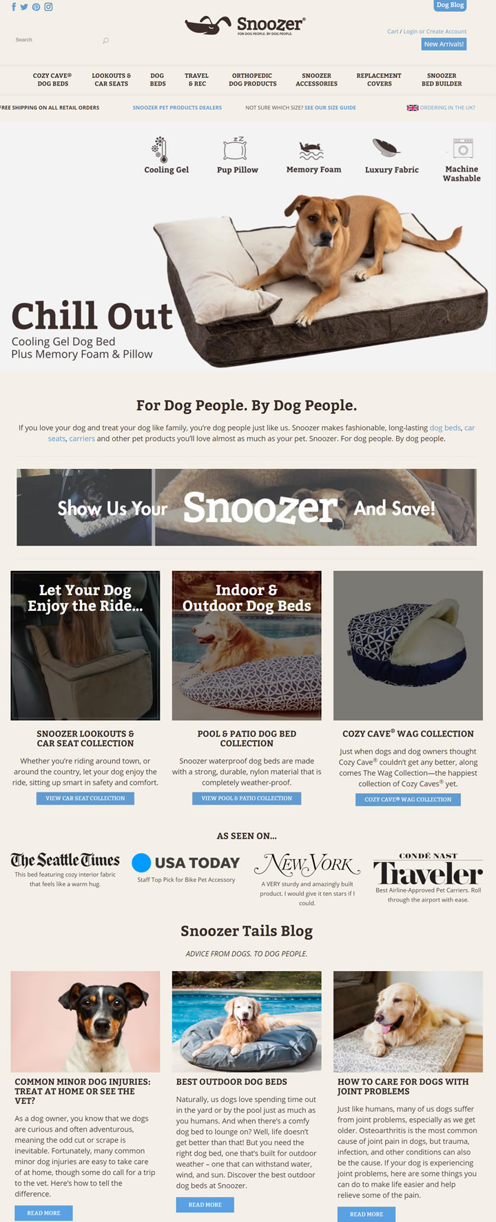 贪睡宠物用品：Snoozer Pet Products