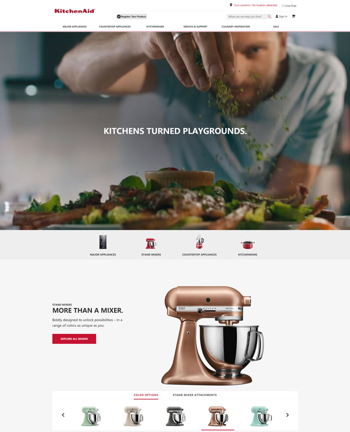 KitchenAid官网：美国高端厨房家电品牌