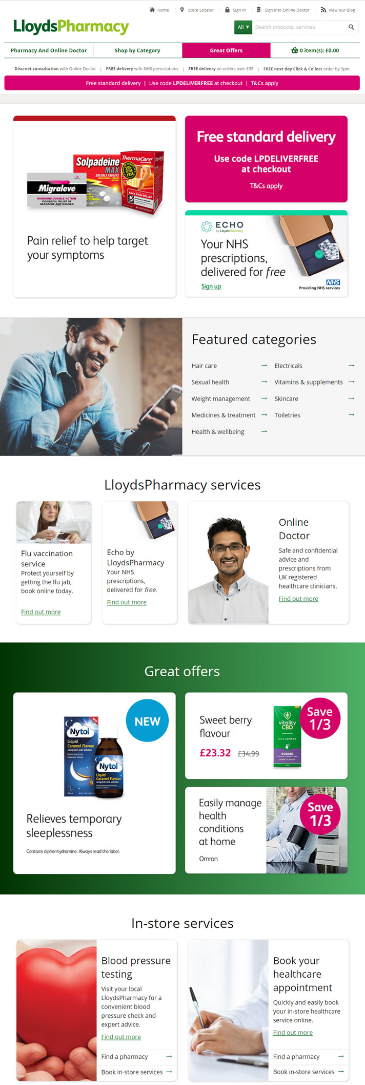 英国在线药房和在线医生：LloydsPharmacy