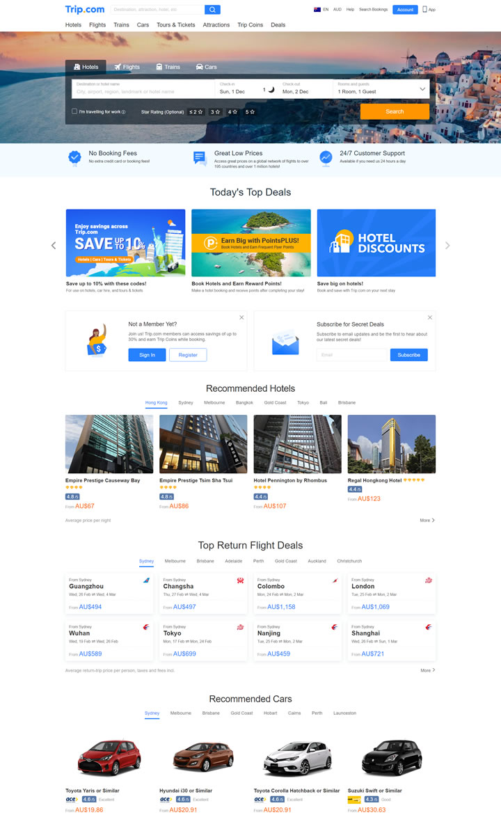 Trip.com澳大利亚：在线旅行社