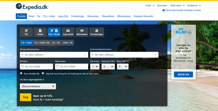 Expedia丹麦：全球领先的旅游网站