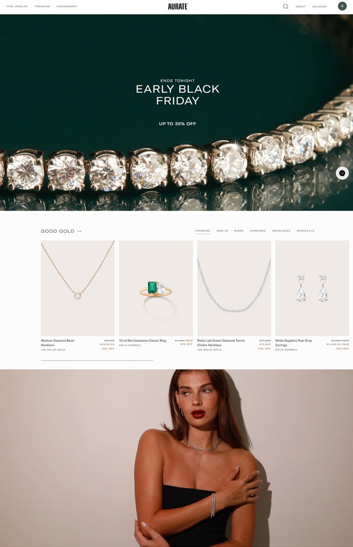 Aurate New York官网：可持续精美珠宝