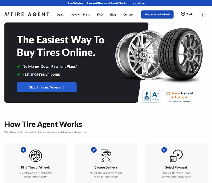 美国轮胎在线出售：Tire Agent