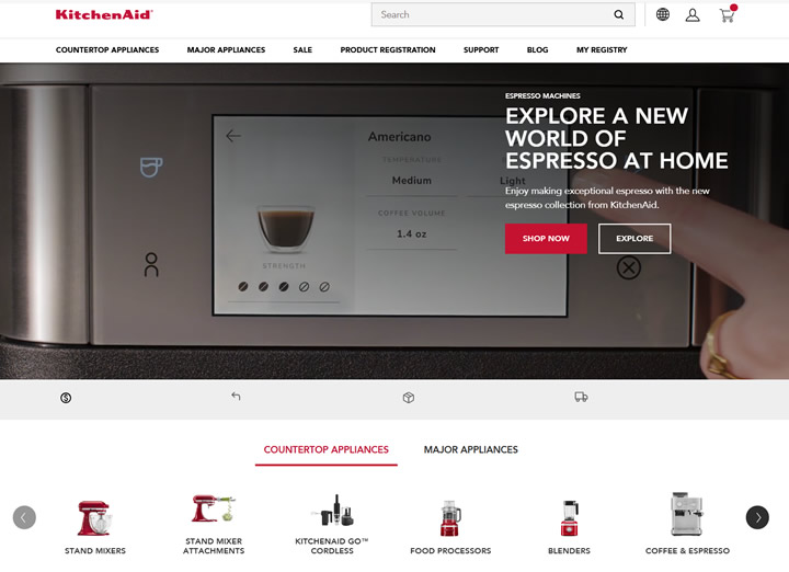 KitchenAid加拿大官方网站：高级大型和小型厨房电器