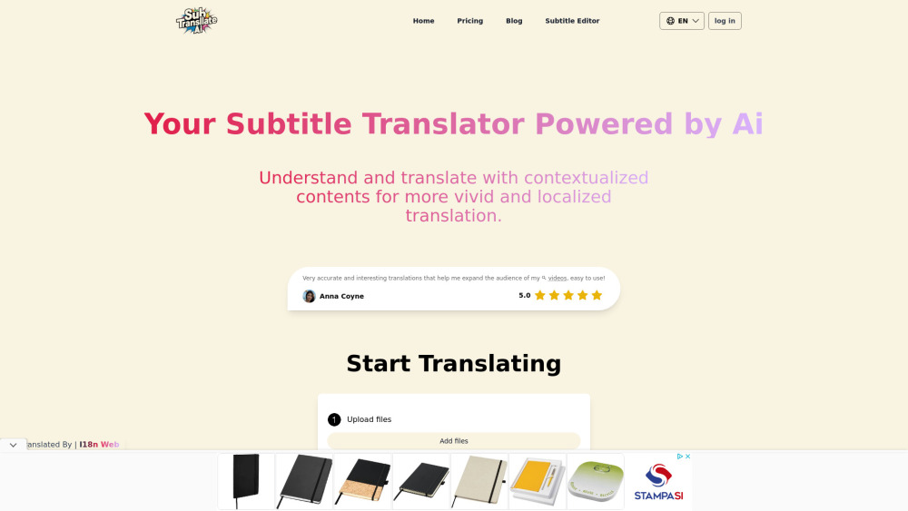 SubTranslateAI.com：人工智能驱动的视频无障碍平台