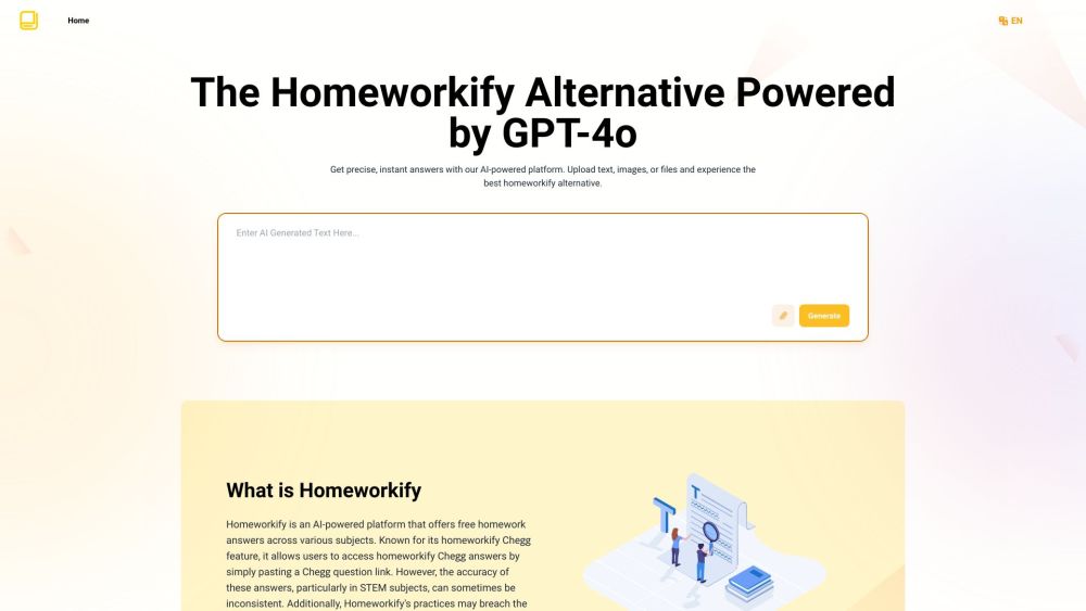 Homeworkify.im ：使用 GPT-4o 掌握家庭作业：人工智能驱动的家庭作业辅助平台