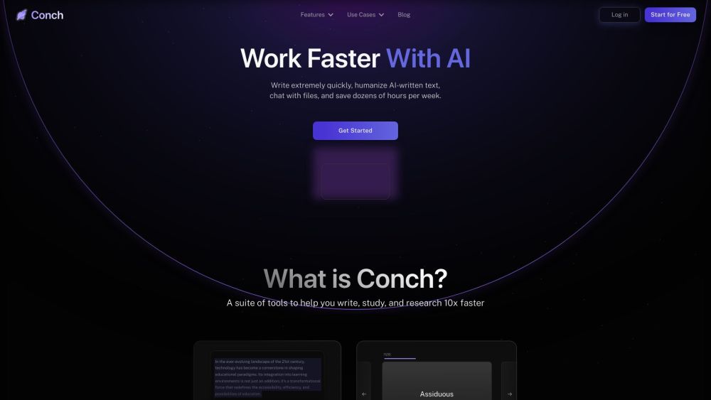 Conch AI：人工智能驱动的写作和研究助手