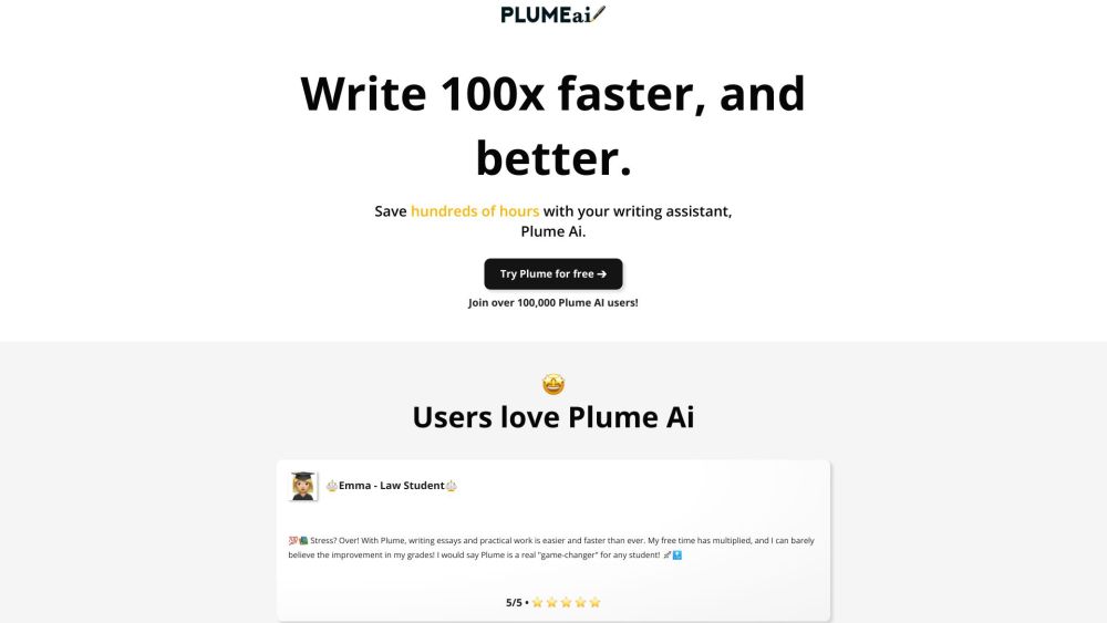 Plume AI：学术写作的人工智能助手。