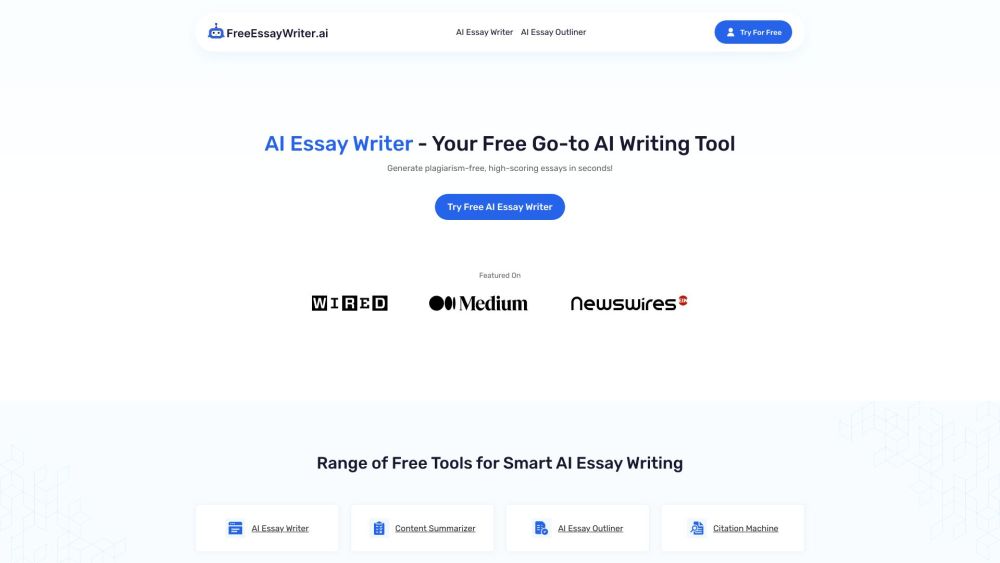 FreeEssayWriter.ai：使用 AI 论文作者生成高质量的论文。