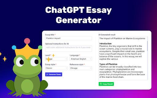 Essay Generator Pro ai chrome 扩展：人工智能驱动的论文创作工具