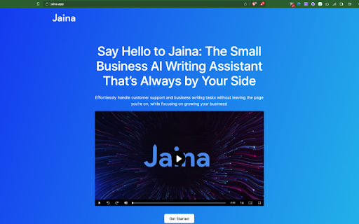 Jaina ai chrome 扩展：适用于小型企业的 AI 写作助手。