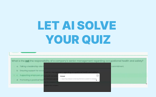 Quiz Helper AI ai chrome 扩展：用于测验和作业帮助的 AI