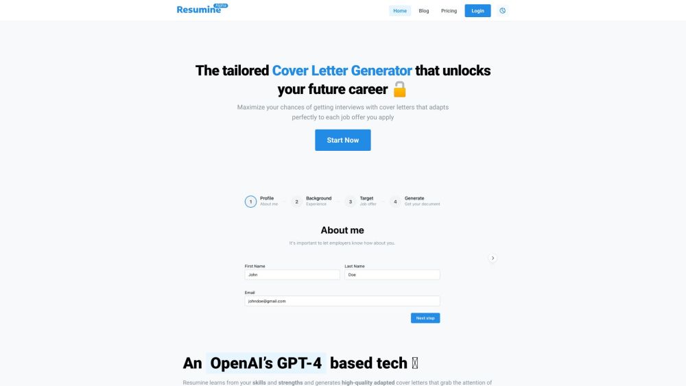 QuickCoverLetters：使用 QuickCoverLetters（一个高效且免费的人工智能平台）为理想工作生成定制求职信。