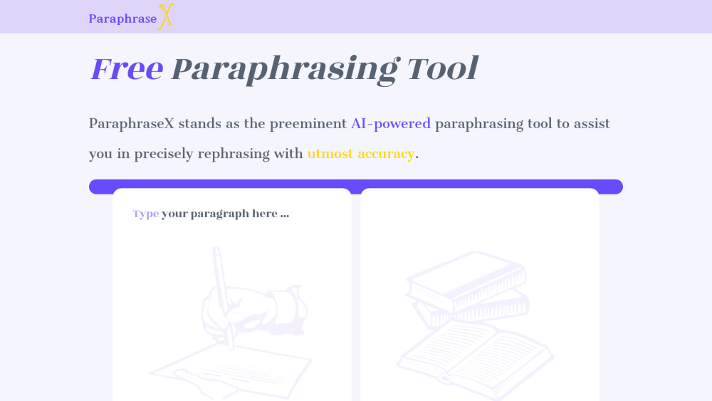 ParaphraseX - AI 释义工具：AI 驱动的准确文本改写工具