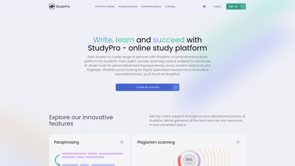 StudyPro：学生在线学习平台