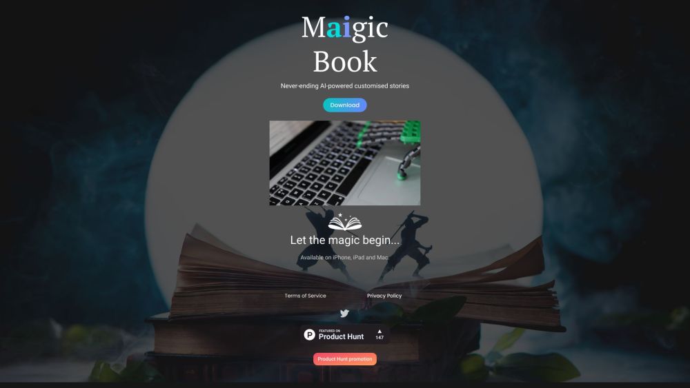 Magic Book：Magic Book 是一款 AI 应用程序，用于在 Apple 设备上创建带有插图的可定制故事。