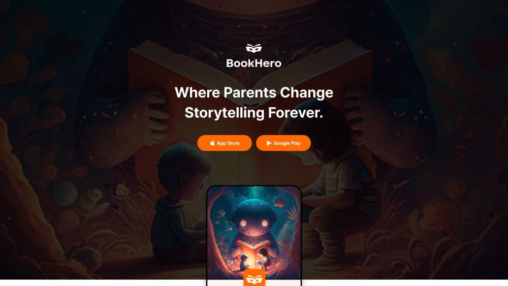 BookHero：BookHero 是一款改变故事讲述方式并允许用户创建个性化书籍的应用程序。