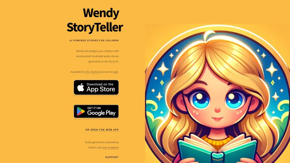 Wendy StoryTeller：人工智能为儿童生成的个性化音频故事。