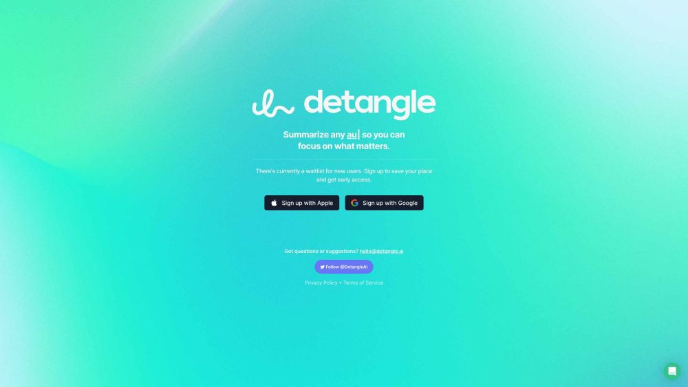 Detangle：Detangle 使用 AI 来汇总视频、音频或文本，帮助用户提取关键信息。