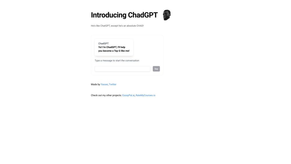 ChadGPT：用于建立信心和取得成功的个性化人工智能导师。