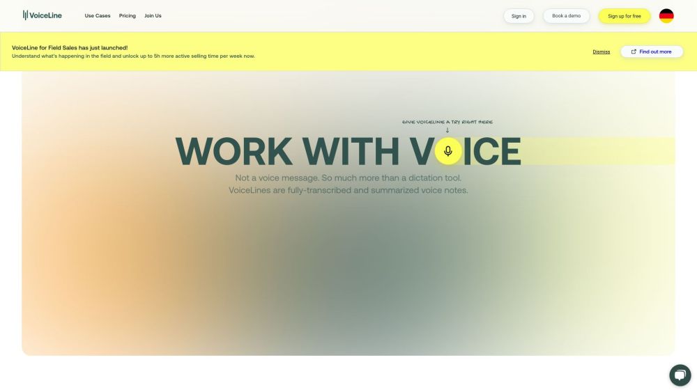 VoiceLine：一种人工智能驱动的工具，用于记录客户互动、提取关键数据点和提高销售业绩。