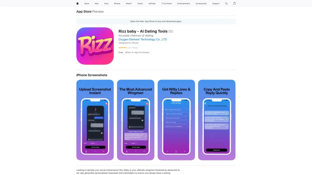 Rizz Baby - AI 约会工具：个性化回复的 AI 约会工具