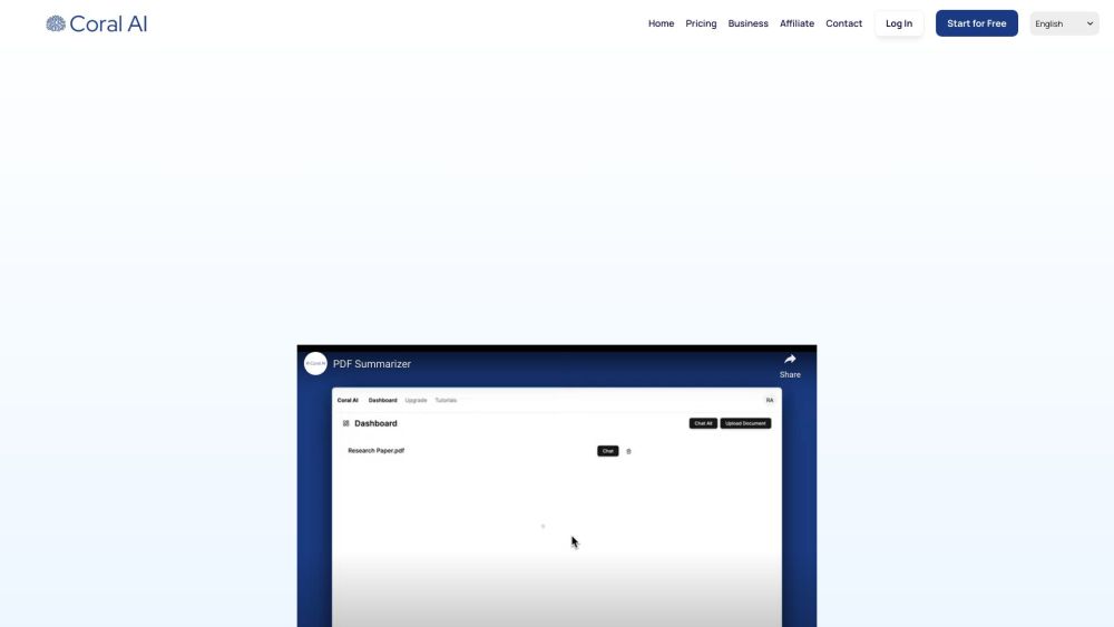 Coral AI PDF Summarizer：几秒内完成 AI PDF 摘要