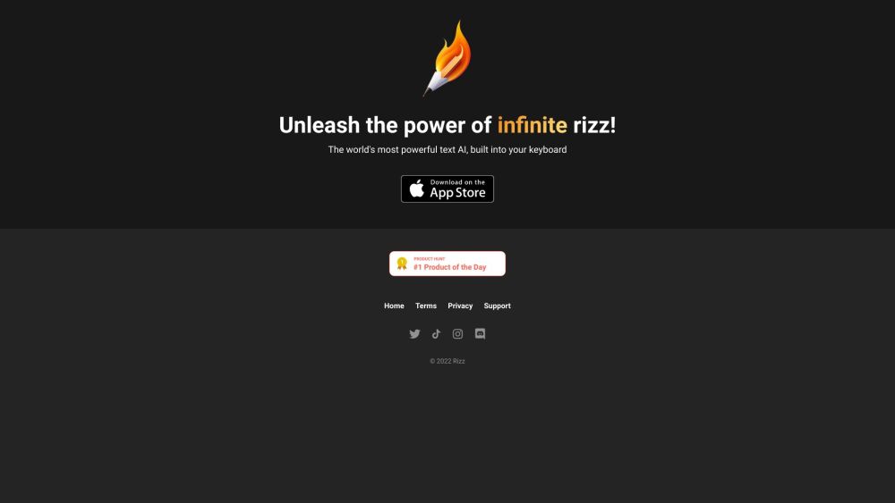 瑞兹！键盘：使用强大的 AI 模型 Rizz 生成个性化和创造性的响应！键盘。