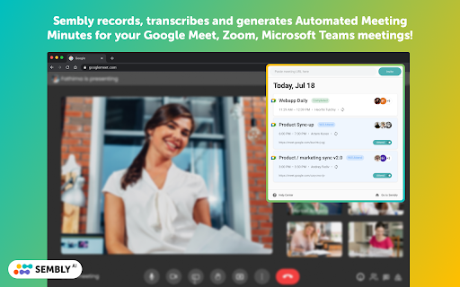 Sembly ai chrome 扩展：轻松查看和共享会议记录