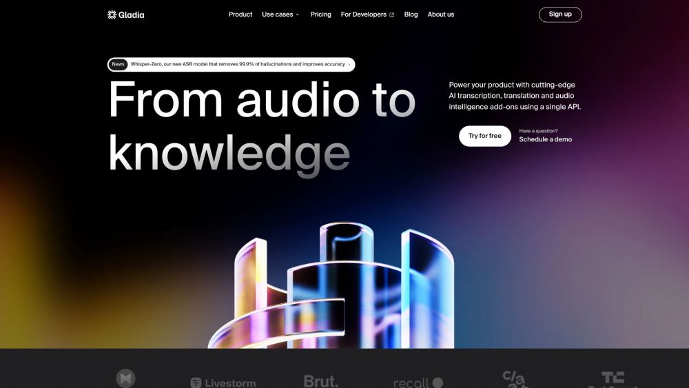 Gladia I Speech-to-Text API：尖端的人工智能转录、翻译和音频智能插件。