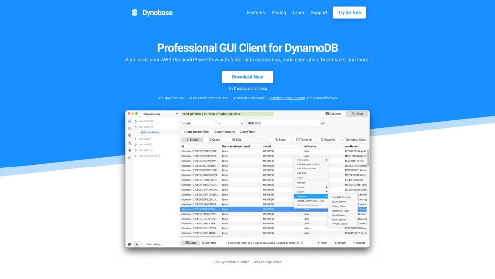 Dynobase：专业 DynamoDB GUI 客户端