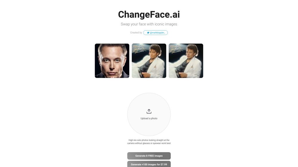 ChangeFace.ai：在标志性图像中查看您的脸。