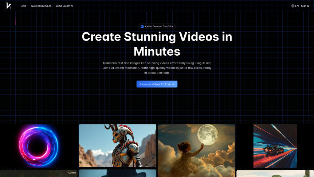 Vidful.ai：免费在线人工智能视频生成器：使用由快手 Kling AI 和 Luma AI Dream Machine 提供支持的 Vidful.ai 免费人工智能视频生成器，根据文本和图像创建视频！