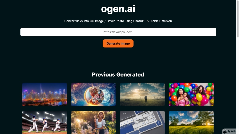 ogen.ai：ogen.ai 使用 ChatGPT 和 Stable Diffusion 将链接转换为 OG 图像。