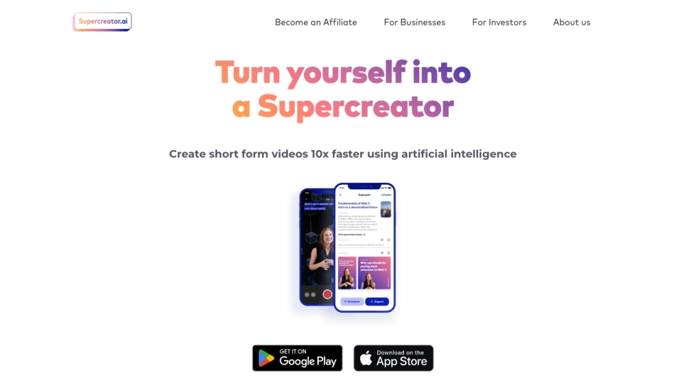 Supercreator.ai：利用 AI 将短片视频制作速度提高 10 倍