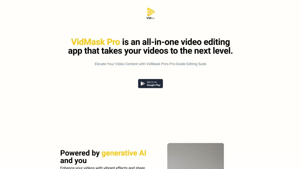 VidMaskPro：将 AI 滤镜应用于您的视频。