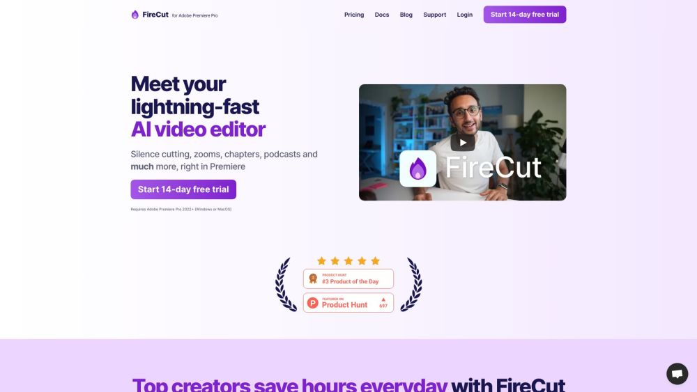 FireCut AI：在 Adob​​e Premiere Pro 中自动执行编辑任务。