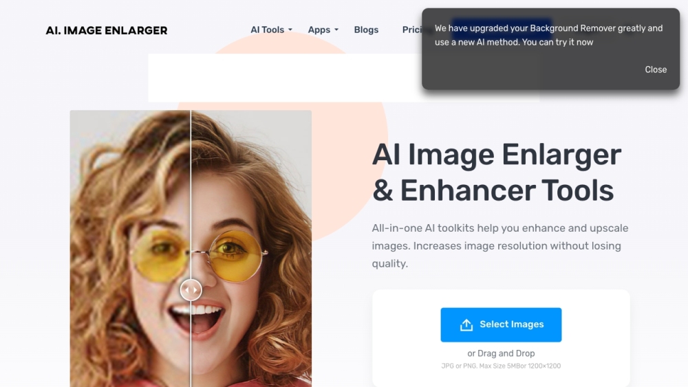 AI Image Enlarger：AI Image Enlarger 是一款免费的在线工具，可以在不损失质量的情况下增强小图像。